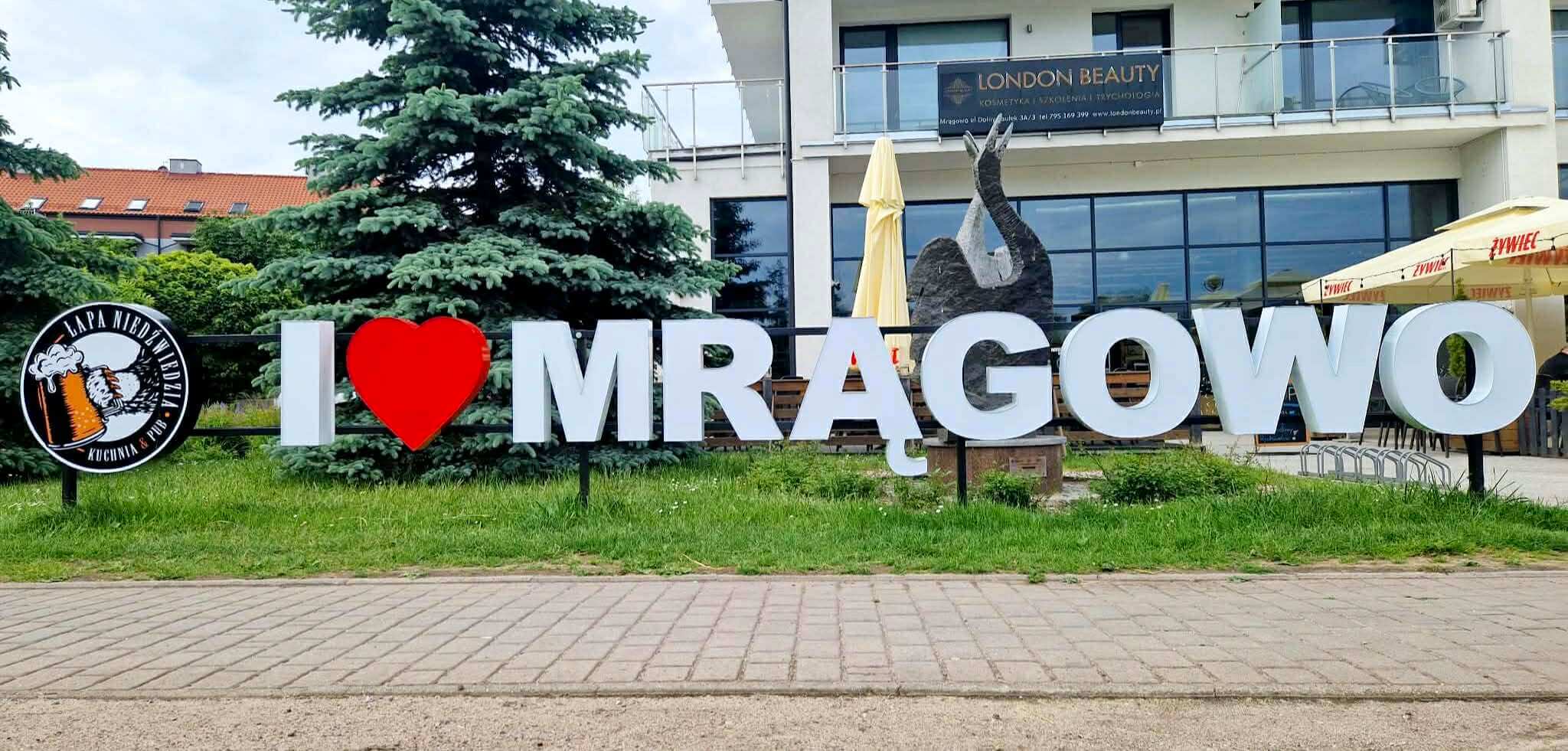 Napis I love Mrągowo